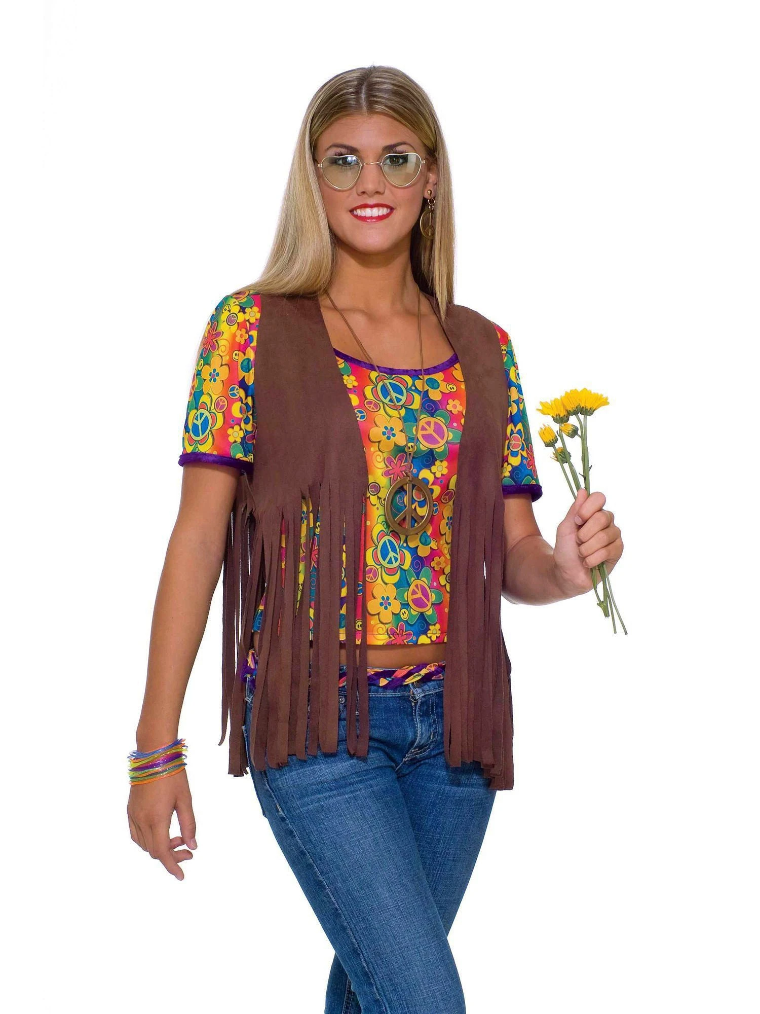 Female Hippie Vest Adult Costume 1 Female Hippie Vest Adult Costume