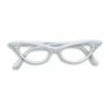 Adult White Rhinestone 1950's Glasses
