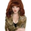 Women's Big Red Teased 1960's Wig
