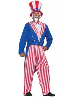 Men's Big And Tall Patriotic Uncle Sam Costume
