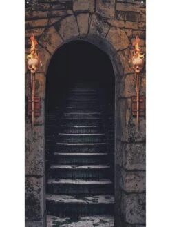 6 Foot Creepy Staircase Curtain Window Wall Decoration