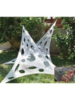 16 Foot White Customizable Elastic Spider Web Yard Decoration