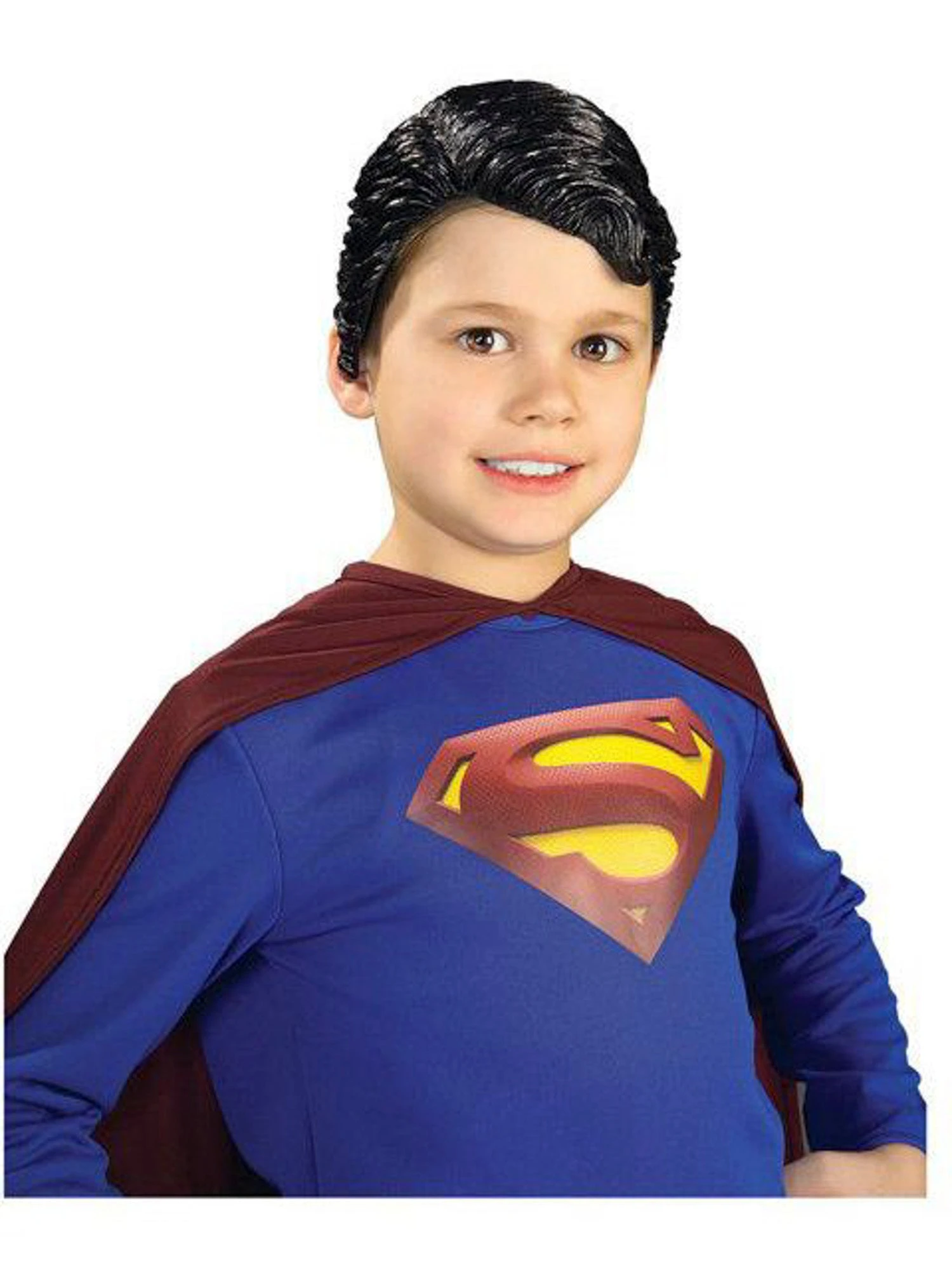 Boys' Vinyl Superman Wig 1 Boys' Vinyl Superman Wig