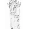 Women's White Long Satin Gloves