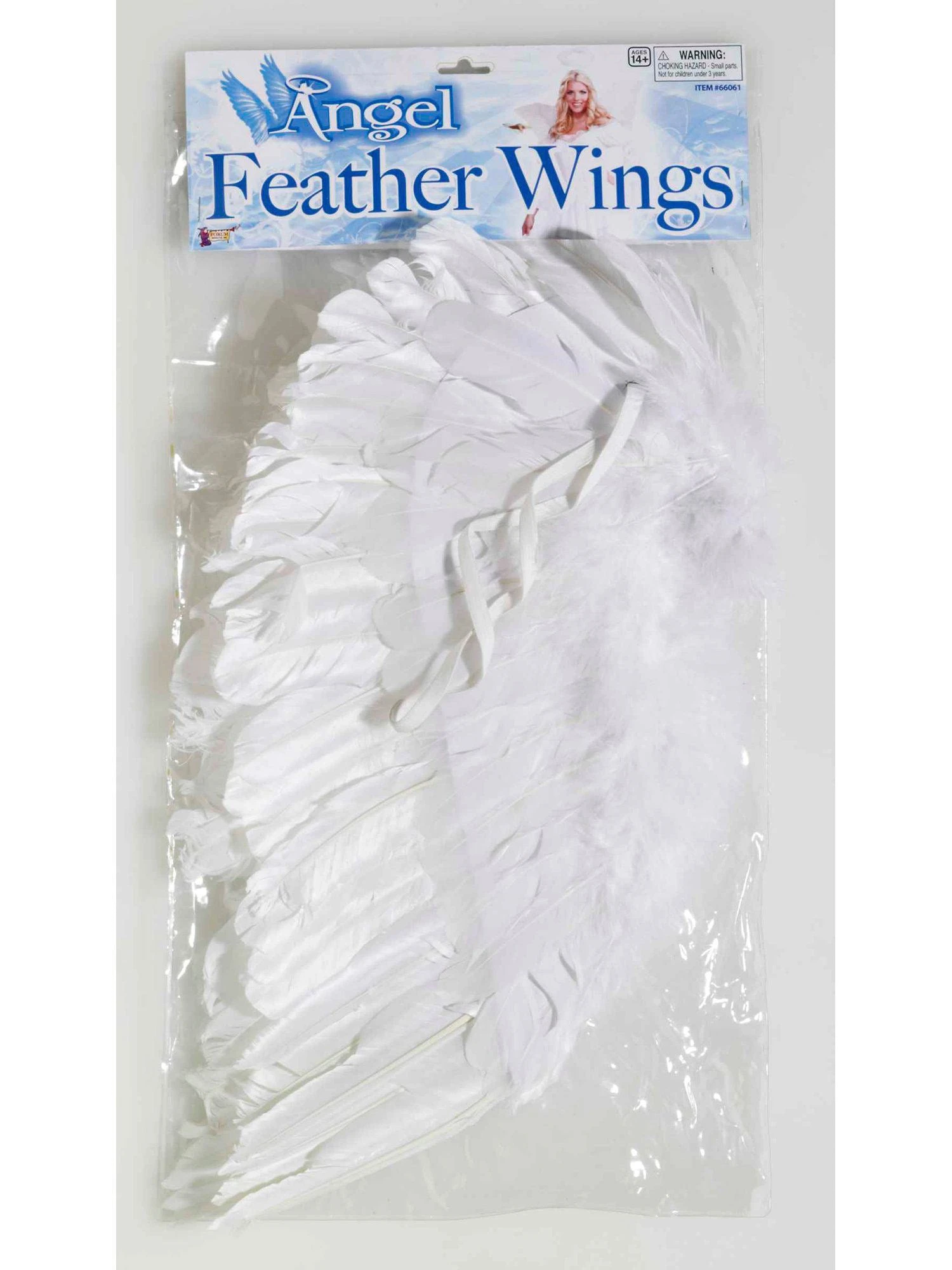 Adult 18-inch White Feather Angel Wings 2 Adult 18-inch White Feather Angel Wings - Image 2