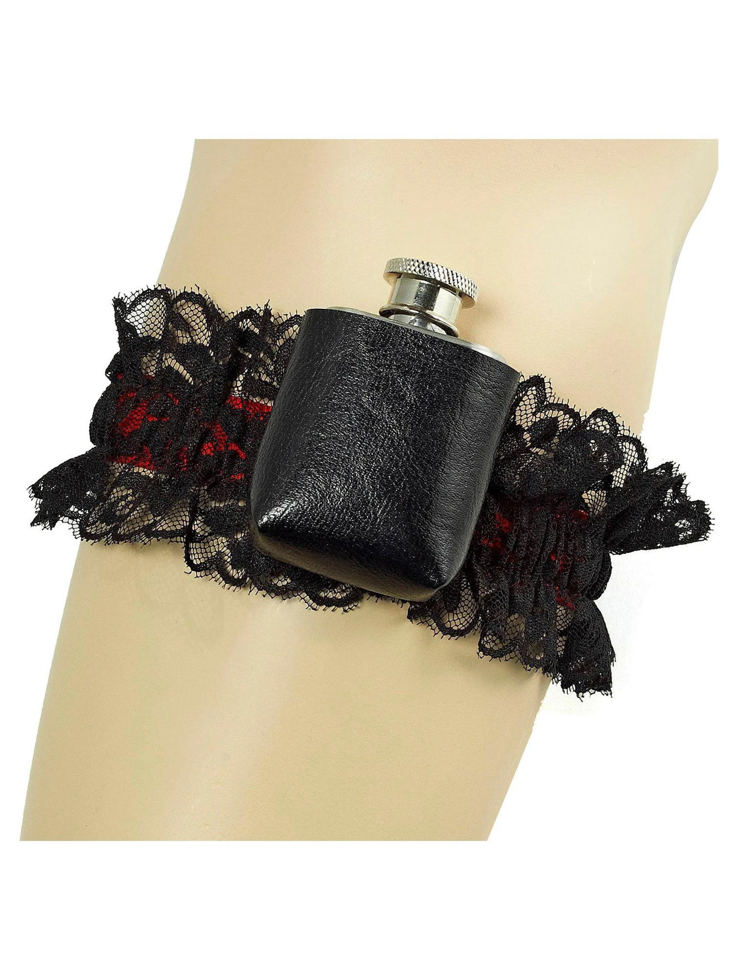 Adult Roaring 20's Deluxe Gangster Garter And Flask 1 Adult Roaring 20's Deluxe Gangster Garter And Flask
