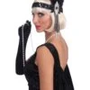 Women's Black And Silver Flapper Headband