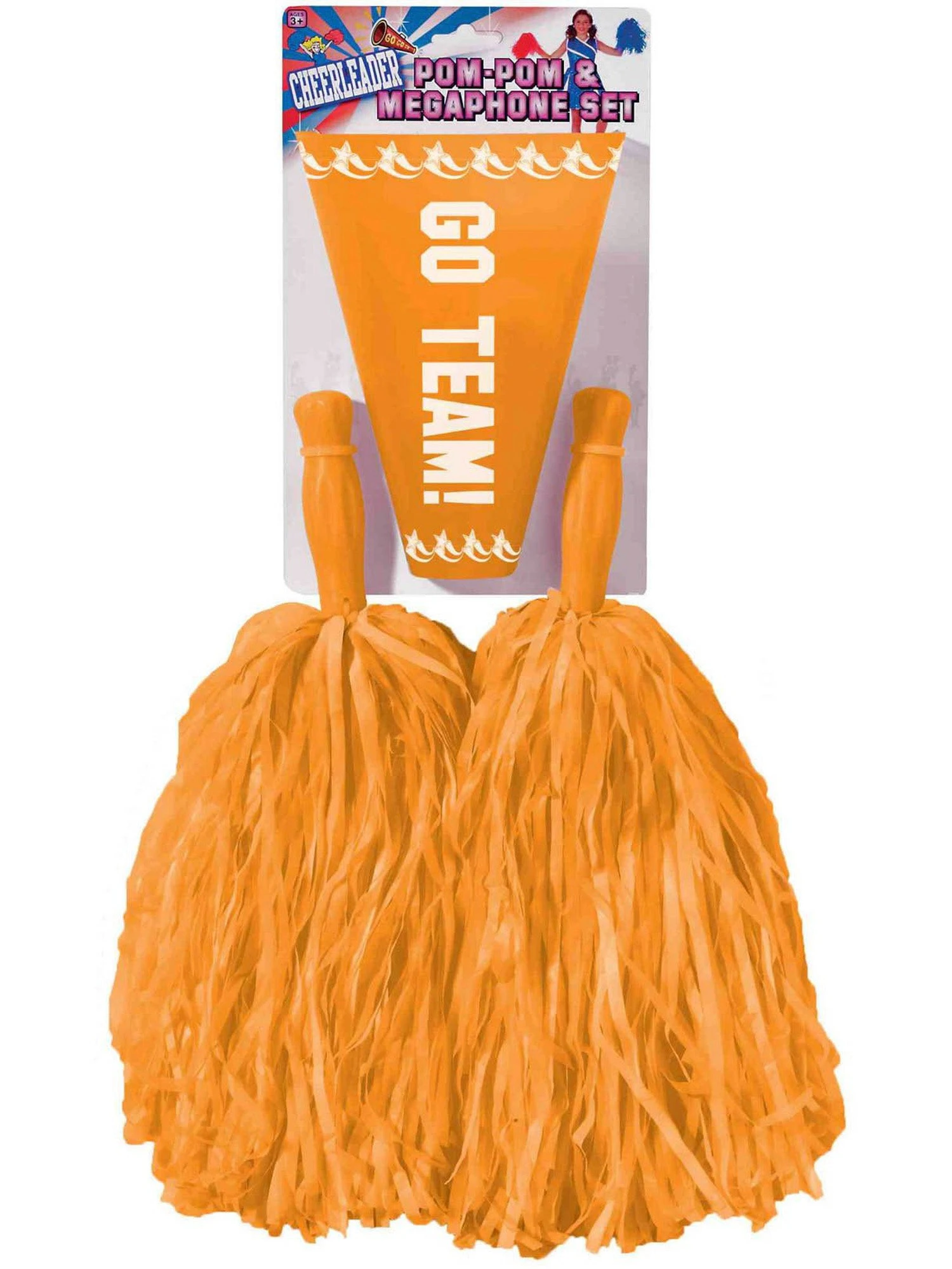 Girl's Orange Cheerleader Kit 1 Girl's Orange Cheerleader Kit