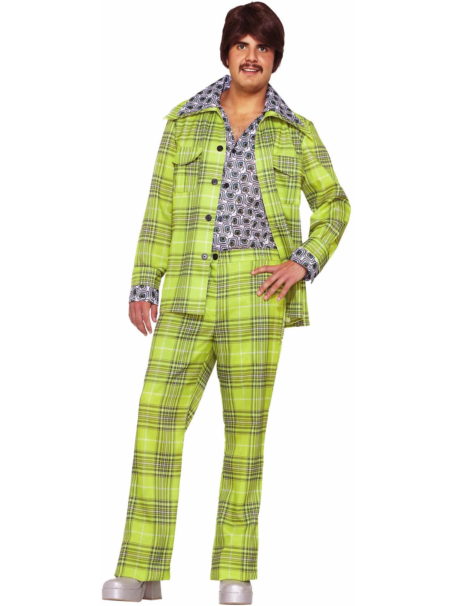 70s Plaid Leisure Suit Adult Costume 1 70s Plaid Leisure Suit Adult Costume