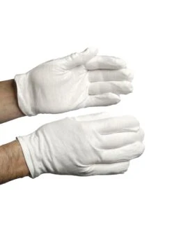 Adult White Cotton Clown Gloves