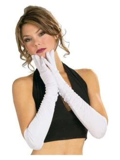 Long White Gloves