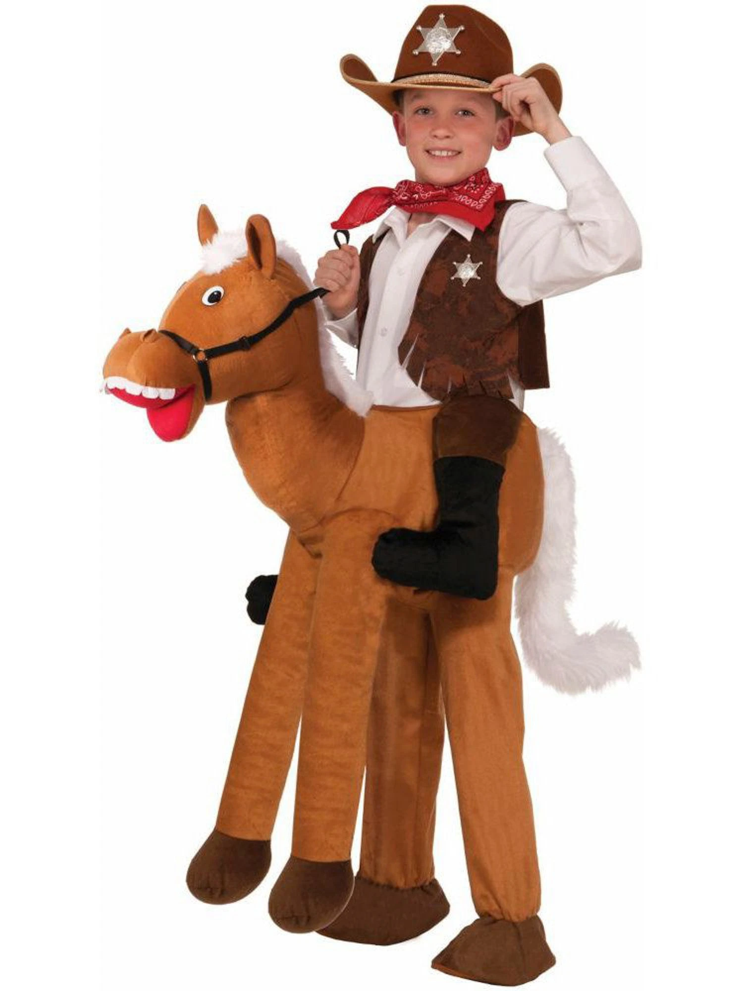 Kids' Brown Yee-Haw Ride In Horsey Costume 1 Kids' Brown Yee-Haw Ride In Horsey Costume