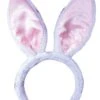 Adult White And Pink Bunny Ear Headpiece