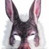 Adult Realistic Plush Bunny Half Mask