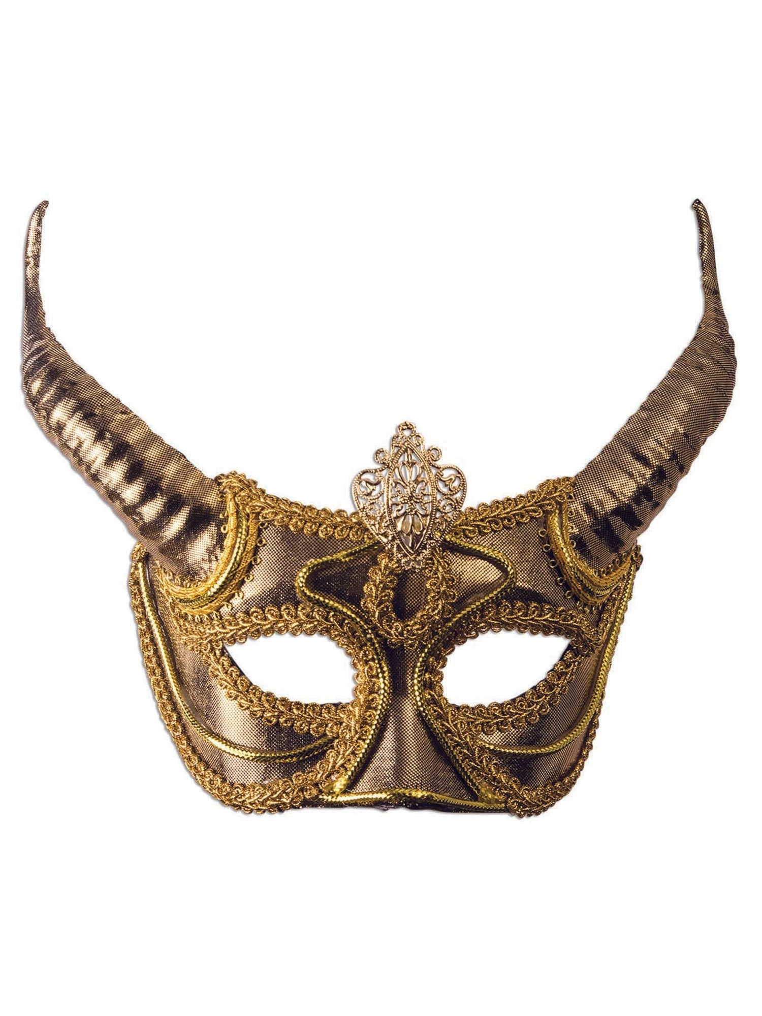 Adult Elegant Gold Faun Masquerade Mask 1 Adult Elegant Gold Faun Masquerade Mask