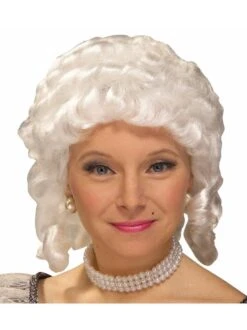 Women's White Colonial Wig