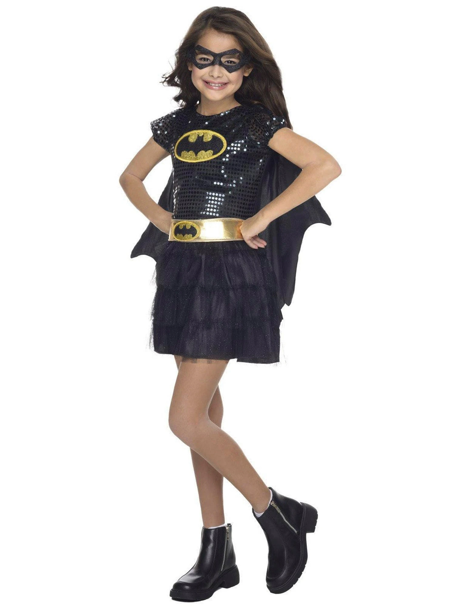DC Comics Sequin Batgirl Costume For Toddlers 1 DC Comics Sequin Batgirl Costume For Toddlers