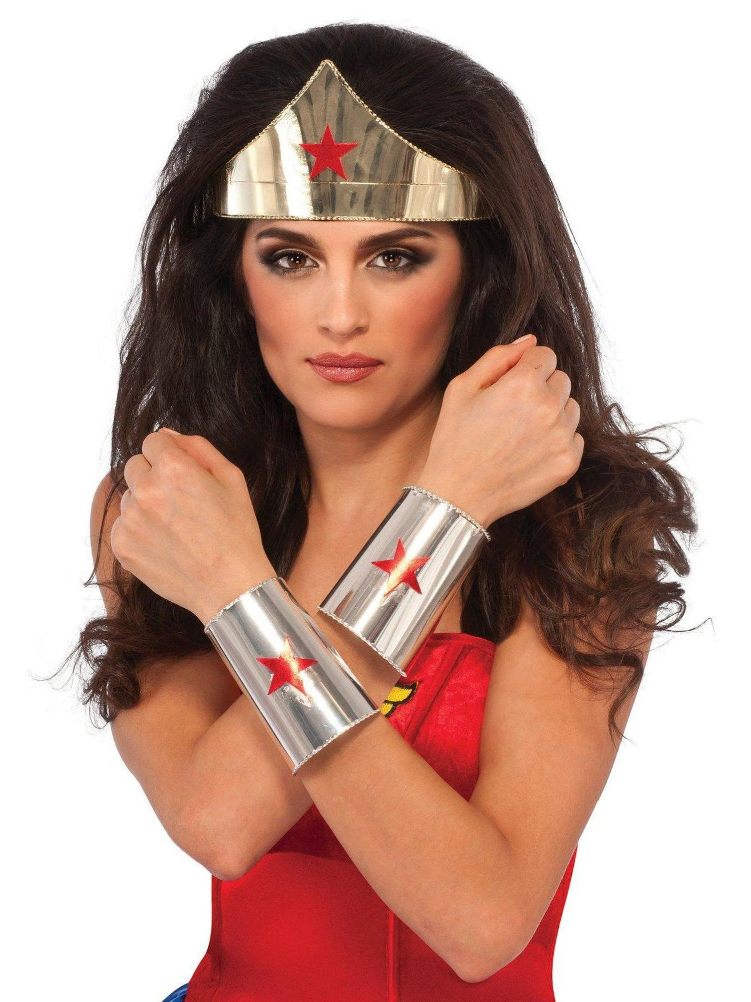 Women's DC Comics Wonder Woman Tiara And Cuffs 1 Women's DC Comics Wonder Woman Tiara And Cuffs