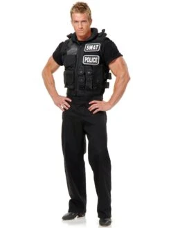 Mens SWAT Team Vest Costume