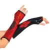 Women's Black And Red DC Comics Harley Quinn Fingerless Gloves