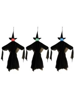 3 Foot Light Up Color Changing Witch Trio Hanging Decoration