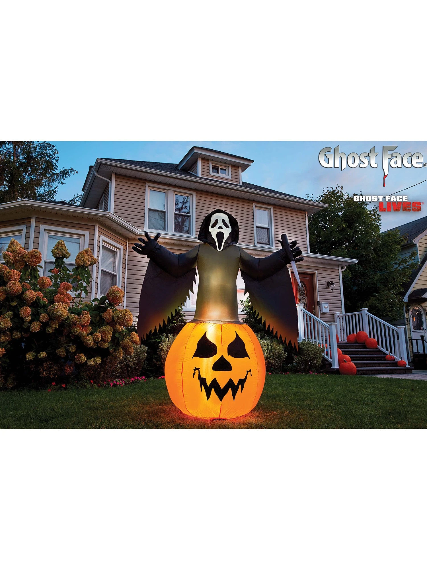 6 Foot Scream Ghost Face Light Up Halloween Inflatable Lawn Decoration 1 6 Foot Scream Ghost Face Light Up Halloween Inflatable Lawn Decoration