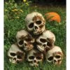 18-inch Mossy Skull Pyramid Decoration