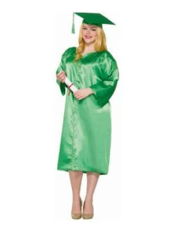 Green Graduation Adult Robe