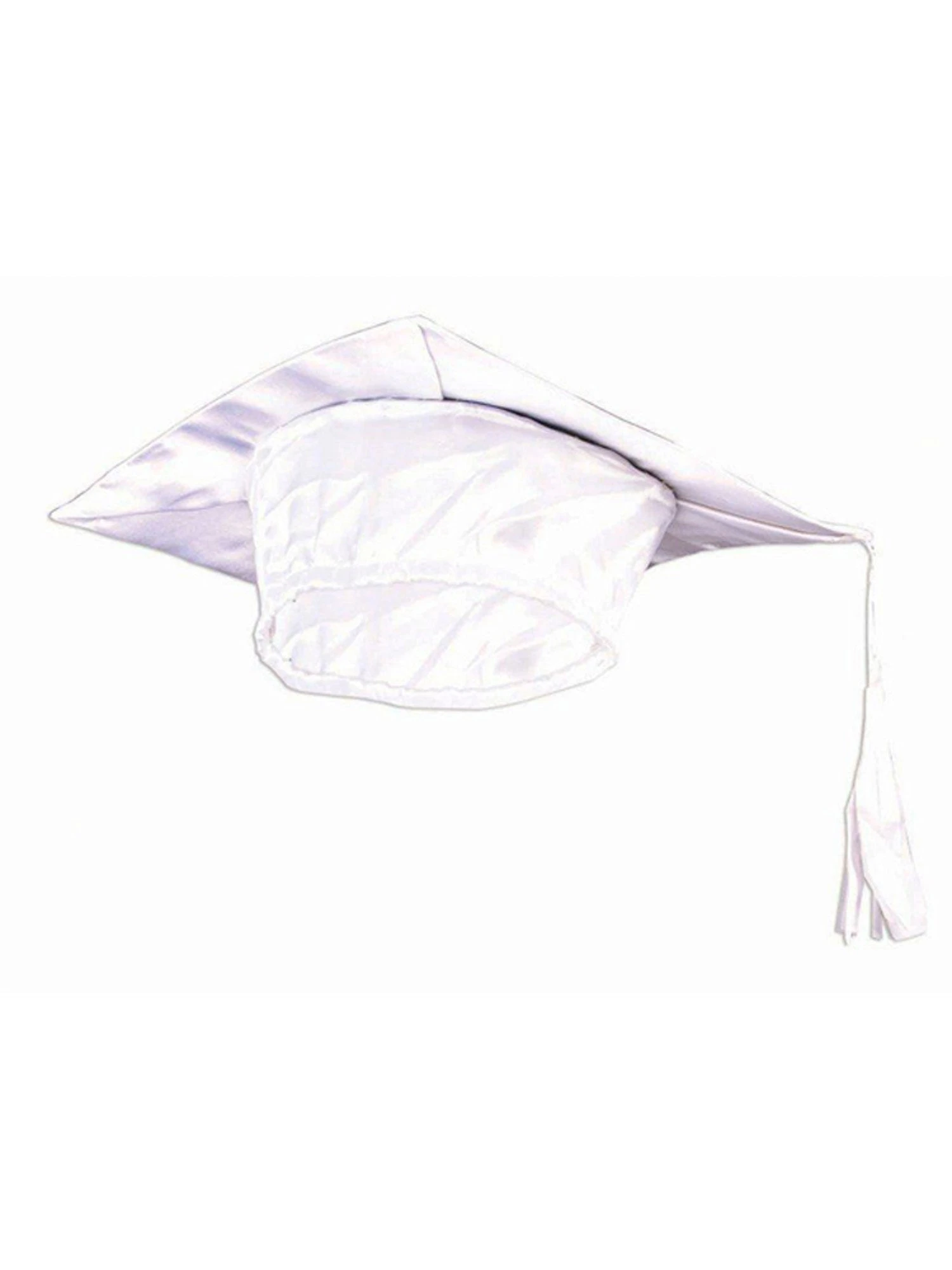 White Graduation Adult Cap 1 White Graduation Adult Cap