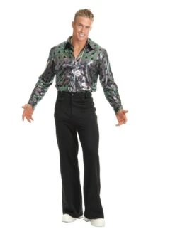 Men's Black Disco Pants