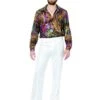 Multi Flame Disco Shirt For Men
