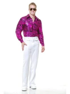 Men's Zebra Print Disco Shirt