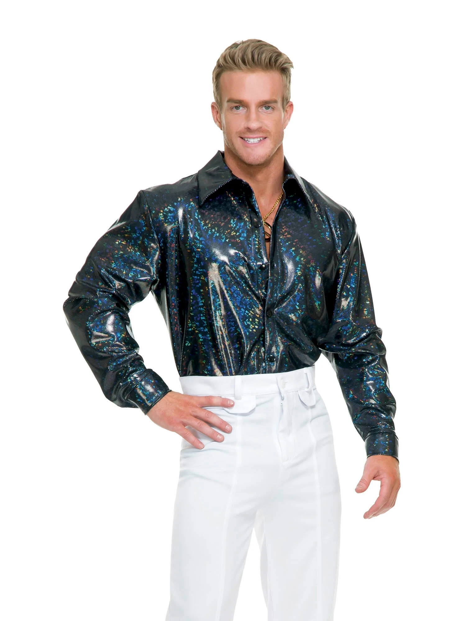 Men's Metallic Disco Shirt 1 Men's Metallic Disco Shirt