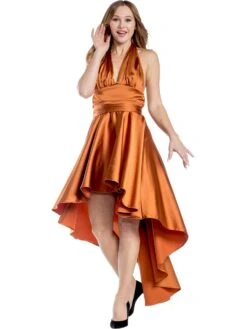Women's Burnt Orange Disco Dress