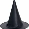Kids' Black Satin Classic Witch Hat