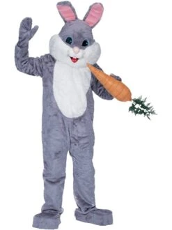 Rabbit Complete (Grey) Mascot Adult Costume