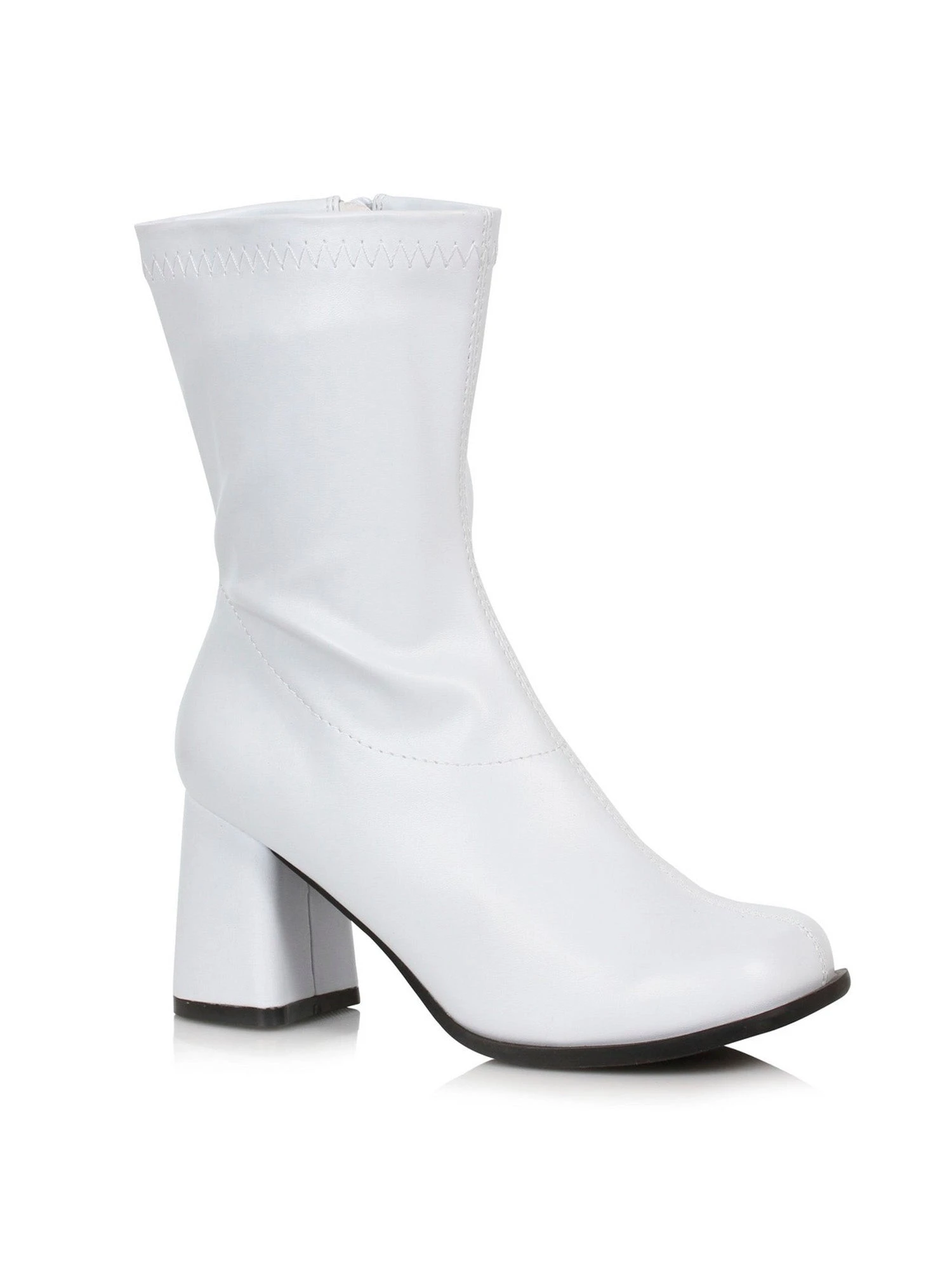 Women's White Mid Calf Gogo Boots 1 Women's White Mid Calf Gogo Boots