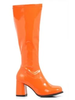 Women's Orange Patent Go Go Boots
