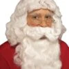 Men's White Santa Beard And Wig Set - Value Deluxe