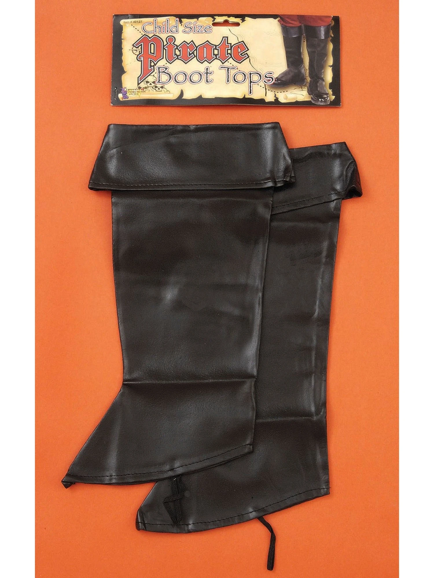 Kids Black Pirate Boot Tops 1 Kids Black Pirate Boot Tops