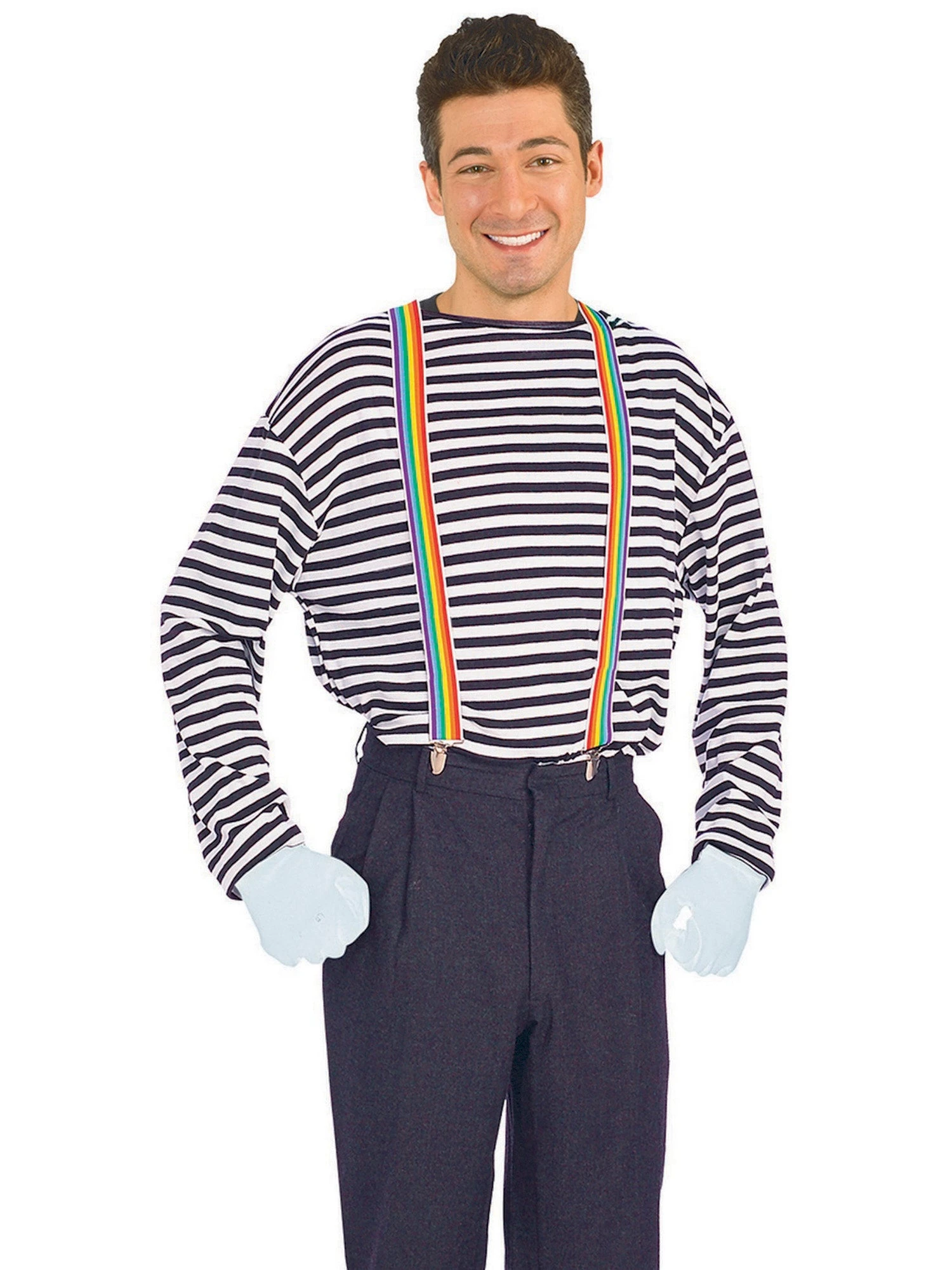 Adult Rainbow Clip-on Suspenders 1 Adult Rainbow Clip-on Suspenders