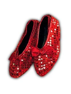 Red Sequin Shoe Covers - Child Accessory