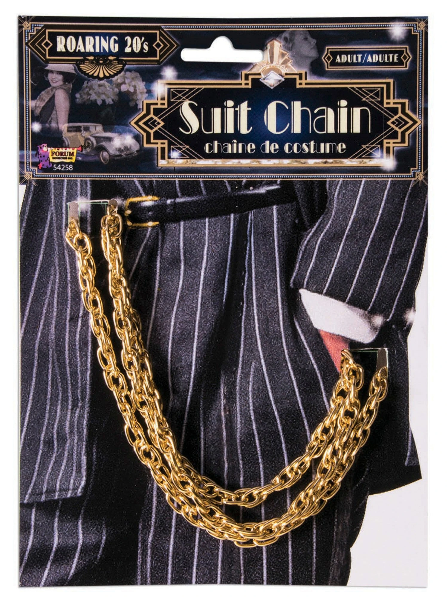 Men's Gold Gangster Zoot Suit Chain 1 Men's Gold Gangster Zoot Suit Chain