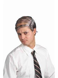 Adult Gray Bald Comb Over Wig