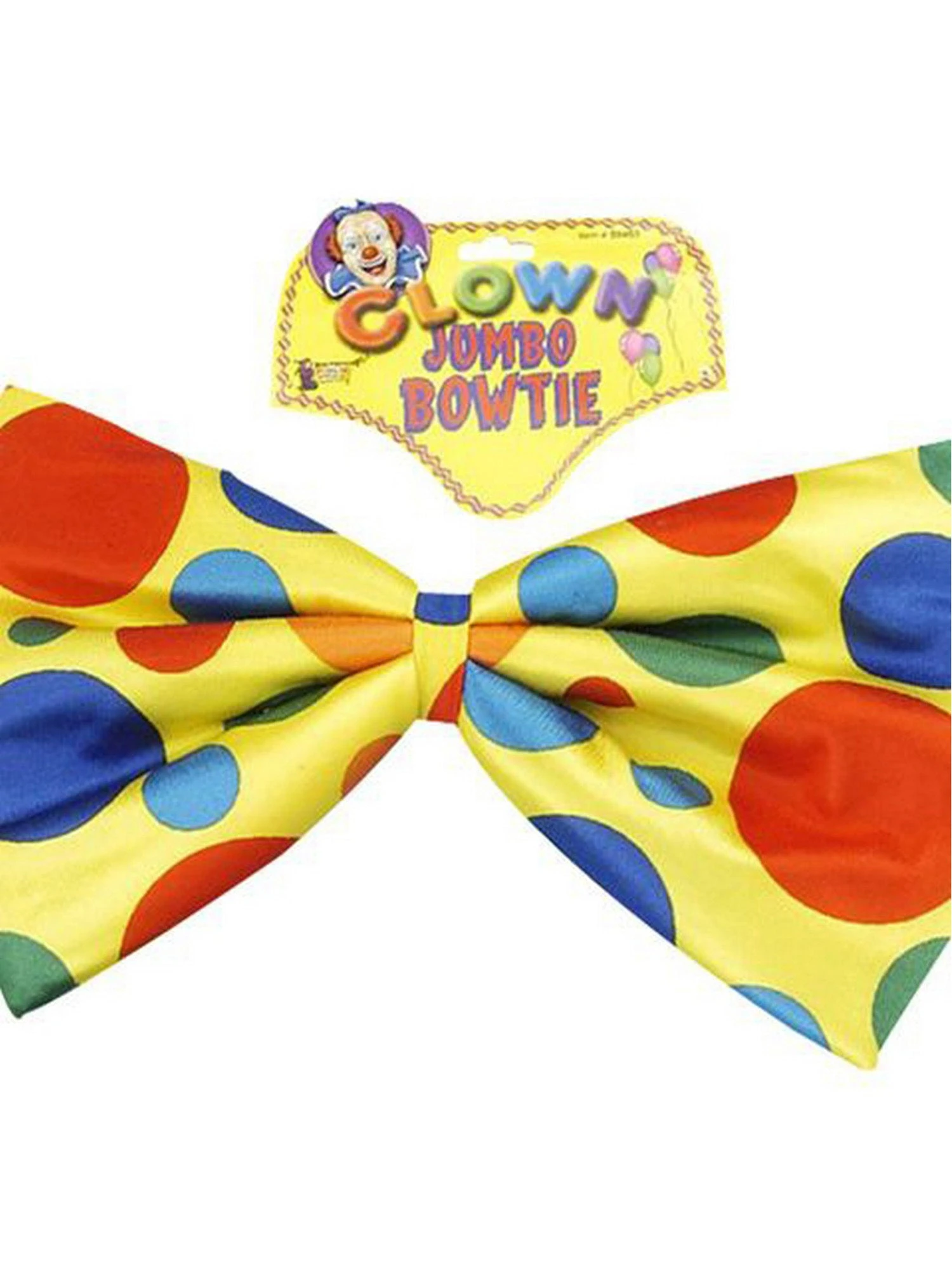 Adult Jumbo Polka Dot Clown Bow Tie 1 Adult Jumbo Polka Dot Clown Bow Tie