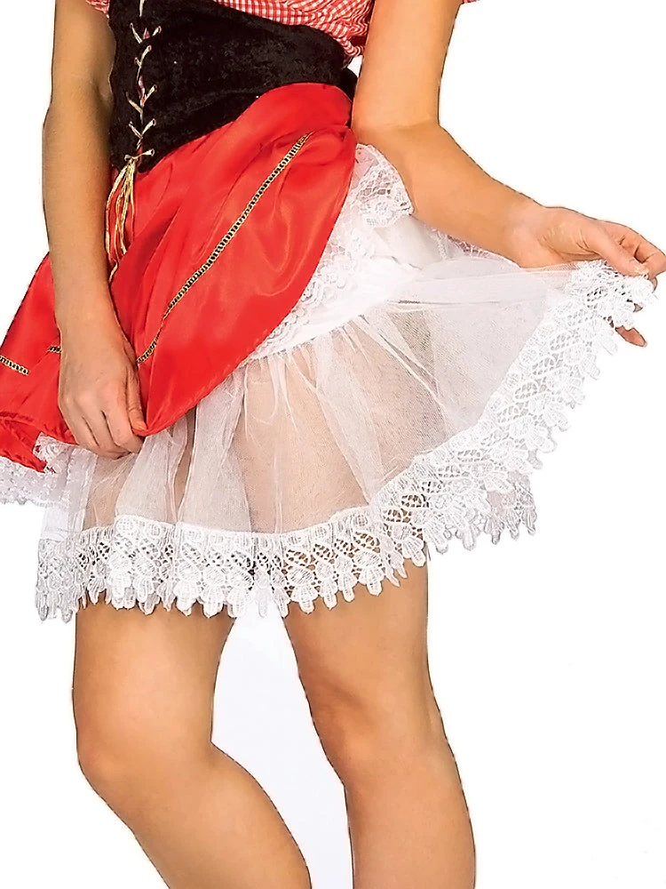 White Tear Drop 16" Crinoline Petticoat Costume Accessory 2 White Tear Drop 16" Crinoline Petticoat Costume Accessory - Image 2