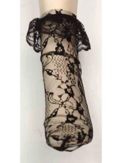 Women's Black Lace Ankle Socks