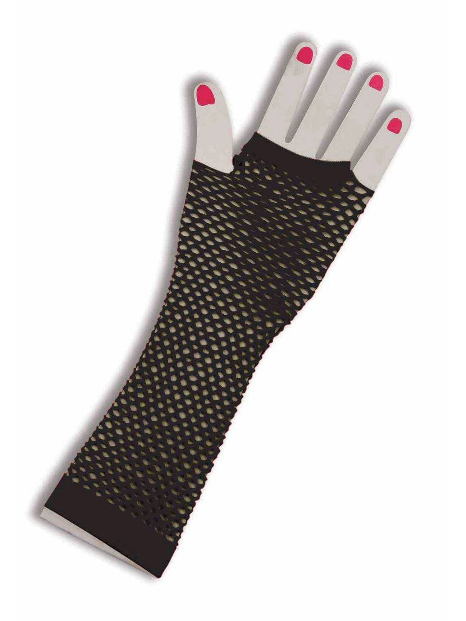 Women's Black 1980's Fishnet Gloves 1 Women's Black 1980's Fishnet Gloves