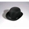 Adult Black Satin Derby Hat