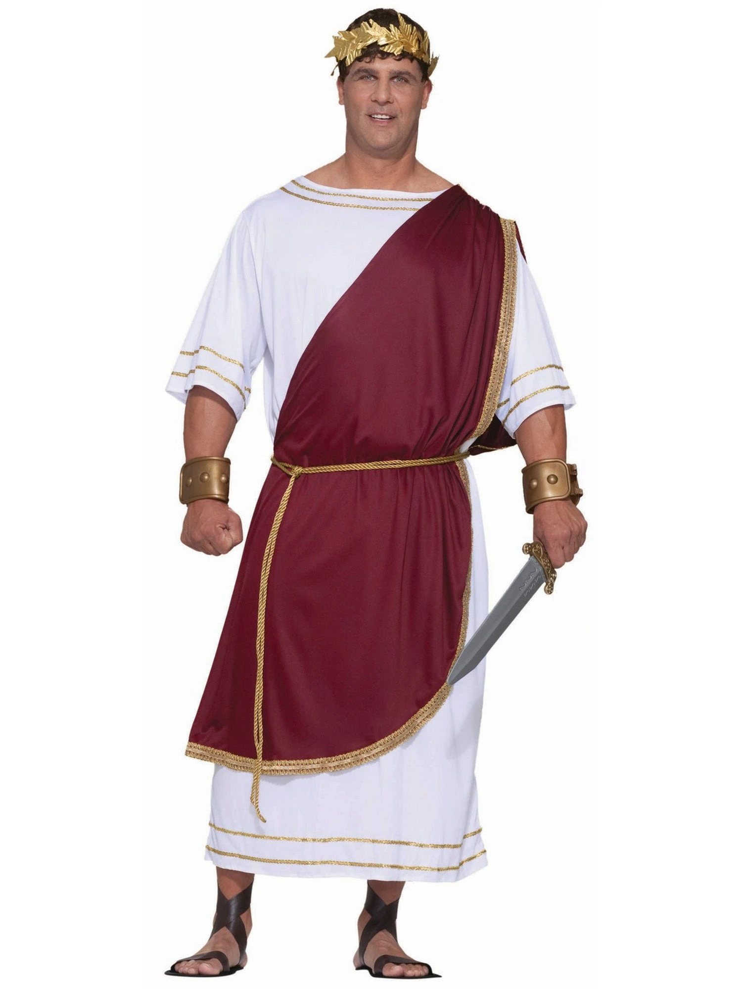 Men's Big And Tall Mighty Caeser Costume 1 Men's Big And Tall Mighty Caeser Costume